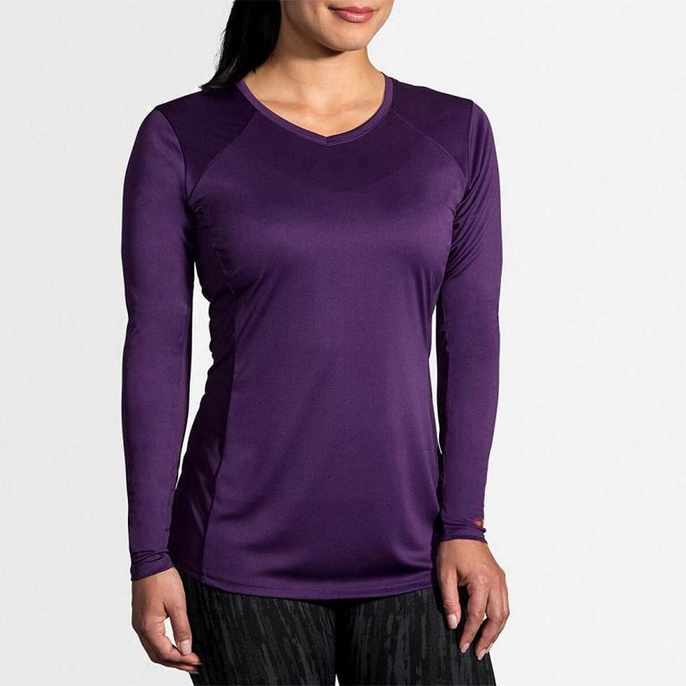 Brooks Stealth - Camisetas Manga Larga Mujer - Moradas (BT0871935)